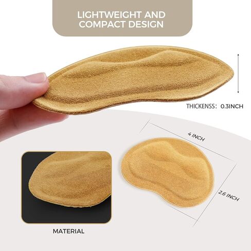 وسائد بطانة للكعب من الجلد على شكل أسد الفضاء، وحشوات للأحذية الفضفاضة، وتحسين ملاءمة الحذاء وراحته، وتمنع انزلاق الكعب والبثور (4 أزواج، كاكي) in Kuwait