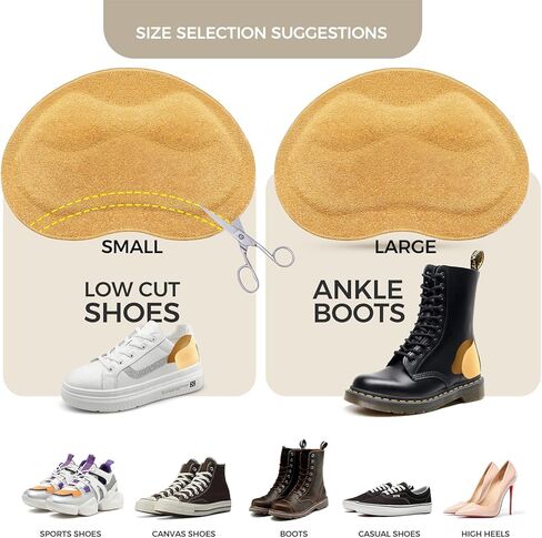 وسائد بطانة للكعب من الجلد على شكل أسد الفضاء، وحشوات للأحذية الفضفاضة، وتحسين ملاءمة الحذاء وراحته، وتمنع انزلاق الكعب والبثور (4 أزواج، كاكي) in Kuwait