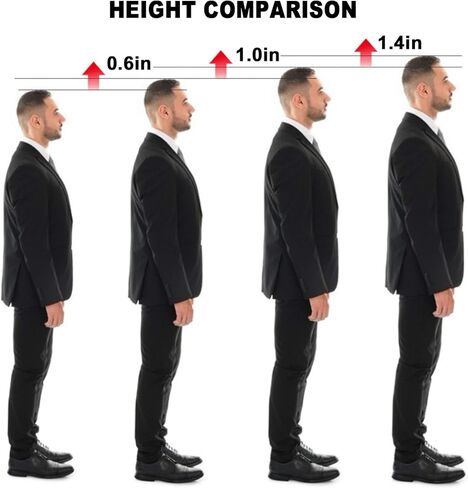 نعال داخلية لزيادة ارتفاع الجل من Ailaka، حشوات غير مرئية لرفع الأحذية، وسادات مرنة للكعب ممتصة للصدمات، 3 ارتفاعات للرجال والنساء in Kuwait