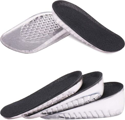 Ailaka Gel Height Increase Insoles, Invisible shoe lifts Inserts, Elastic Shock Absorption Heel Cushion Pads 3 Heights for Men & Women in Kuwait