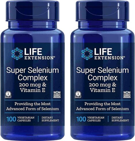 Life Extension - مركب السيلينيوم الفائق وفيتامين E - 200 مكجم - 100 كبسولة نباتية (200 كبسولة نباتية) بواسطة Life Extension (2) in Saudi Arabia