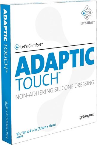 Adaptic Touch Non-Adhering Dressing Cellulose Acetate, Silicone 3 X 4.25 Inch, 500502 - Box of 10 in Saudi Arabia