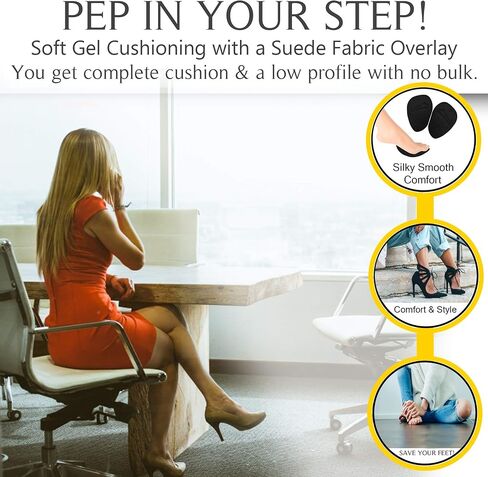 Metatarsal Pads - Ball of Foot Cushions - High Heel Cushion, High Heel Inserts for Shoe Comfort- Foot Pain Relief Soft Forefoot Pads with Non Slip Back in Saudi Arabia