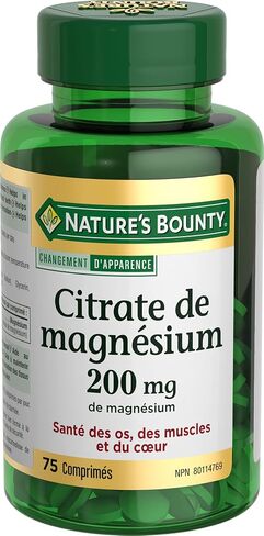 Nature's Bounty Magnesium Citrate 210mg, 75 Tablets in Saudi Arabia