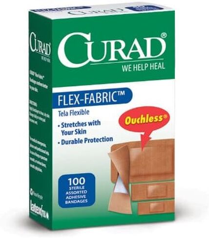 Flex Fabric Bandages, Assorted Sizes, 100 per Box in Saudi Arabia