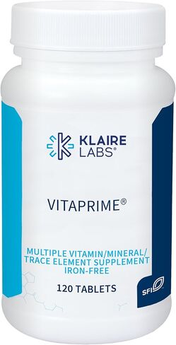 Klaire Labs Vitaprime - Twice Daily Iron-Free Multivitamin & Mineral with Metafolin Folate (60 Tablets) in Kuwait