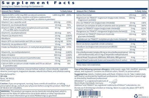 Klaire Labs Vitaprime - Twice Daily Iron-Free Multivitamin & Mineral with Metafolin Folate (60 Tablets) in Kuwait