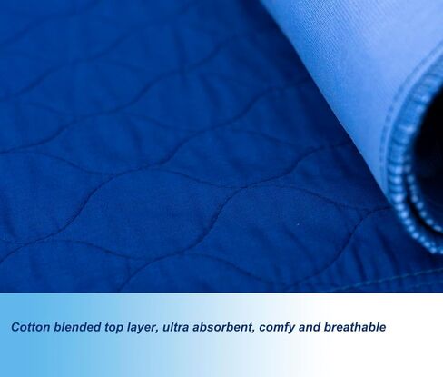 Jadefun 2 حزمة من وسادات السرير القابلة لإعادة الاستخدام والغسل مقاس 34 × 36، قابلة للثني ومقاومة للماء مبطنة من القطن العلوي، واقي مرتبة مناسب لسرير مزدوج للبالغين والأطفال الصغار والحيوانات الأليفة in Kuwait