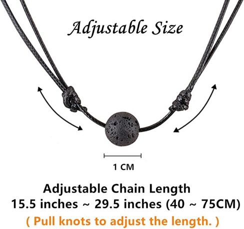 قلادة واحدة روك الخرزة الأساسية النفط الناشر قلادة الحد الأدنى إطلاق الروائح والمجوهرات قابل للتعديل, حجر in Kuwait