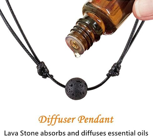 قلادة واحدة روك الخرزة الأساسية النفط الناشر قلادة الحد الأدنى إطلاق الروائح والمجوهرات قابل للتعديل, حجر in Kuwait