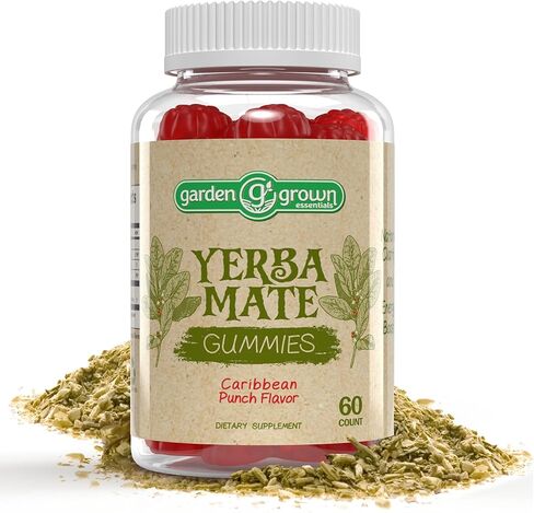 Yerba Mate Gummies 60,000 MG High Potency - Tastier, More Effective Way for Yerba Mate Benefits - All Natural Energy, Power, Focus and Clarity Boosting Supplement - Made in The USA 60 Count in Kuwait
