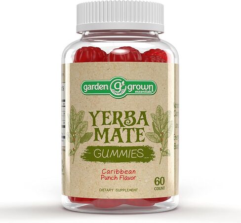 Yerba Mate Gummies 60,000 MG High Potency - Tastier, More Effective Way for Yerba Mate Benefits - All Natural Energy, Power, Focus and Clarity Boosting Supplement - Made in The USA 60 Count in Kuwait