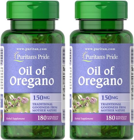 Puritan's Pride Oil of Oregano Extract, Contains Antioxidant Properties*, 150mg Equivalent, 180 Rapid Release Softgels in Saudi Arabia