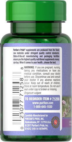 Puritan's Pride Oil of Oregano Extract, Contains Antioxidant Properties*, 150mg Equivalent, 180 Rapid Release Softgels in Saudi Arabia