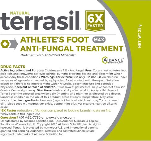 كريم علاج القدم للرياضيين بقوة إضافية بحد أقصى - يقتل فطريات القدم بشكل طبيعي أسرع 6 مرات مع زيت شجرة الشاي وكلوتريمازول من تيراسيل (25 جم) in Kuwait