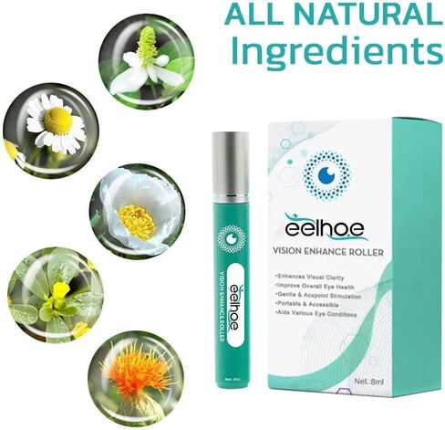 OphthlaMed Vision Enhance Roller, Vision Enhance Massage Roller, Relieve Eye Fatigue Enhance Eye Clarity for Dry Eyes, unclear and Blurred Eyes（2PCS） in Kuwait