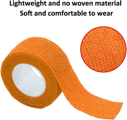 ESUPPORT 1 Inches X 5 Yards Self Adherent Cohesive Wrap Bandages Adhesive Wounds Strong Elastic First Aid Tape for Sport Wrist Ankle 10 Count in Kuwait