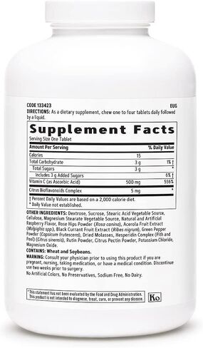 GNC Chewable C 500 MG - فواكه مشكلة قابلة للمضغ - 180 أقراص نباتية in Saudi Arabia