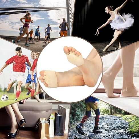 KVMDAZ Metatarsal Pads, Ball of Foot Cushions with Soft Fabric, Toe Separators, Toeless Forefoot Sleeves Pads for Metatarsalgia, Mortons Neuroma, Calluses, Blisters, Corn, Foot Pain Relief (1 Pair) in Kuwait