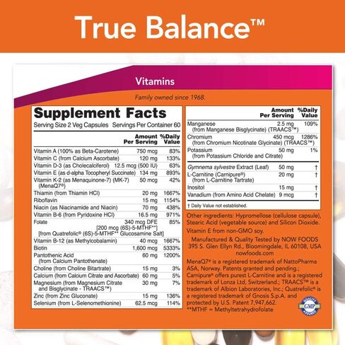 Now Foods: True Balance Multi، 120 كبسولة (عبوتان) in Saudi Arabia