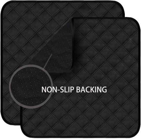 Washable Incontinence Chair Pads 2Pcs Absorbent Waterproof Seat Protector Pads for Chairs 4-Layer Design 21x22in (Beige) in Saudi Arabia