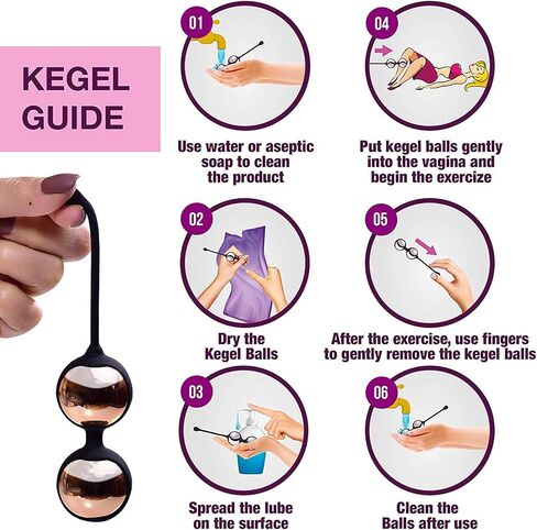Kegel Balls Weighted - Kegel Exercise Kit Weights Sets to Tone and Strengthen Your Pelvic Floor Muscle - Recommended for Women & Girls Bladder Control and Pelvic Floor Muscle Exerc in Saudi Arabia