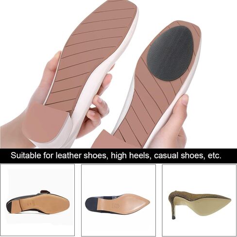6 Pairs Anti-Slip Shoe Grips Sole Stick Protector, Non-Skid Pads for Shoes, Self-Adhesive Shoe Grips Anti Slip Shoe Pads (black) in Saudi Arabia