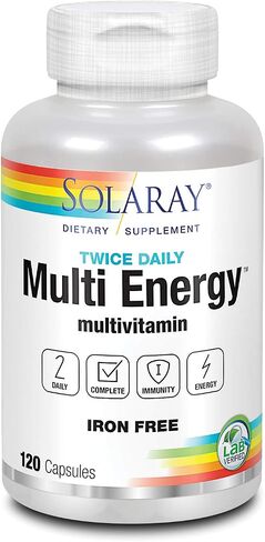 SOLARAY Multi Energy No Iron, Two Daily, Capsule (Btl-Plastic) 60ct (60 Serv, 120 CT) in Saudi Arabia