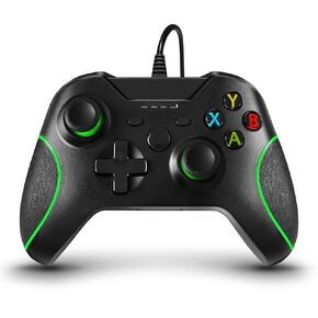 Zamia وحدة تحكم سلكية لأجهزة Xbox One، وحدة تحكم عصا التحكم باللون الأسود لأجهزة Xbox One/Series X/S/PC Windows مع مقبس صوت 3.5 مم in Kuwait