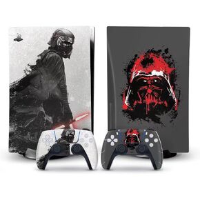 Toxxos PS5 Skin Disc Edition Anime Console and Controller Vinyl Cover Skins Wraps for PlayStation 5 Disc Version CD-ROM Version Purple and Green in Saudi Arabia