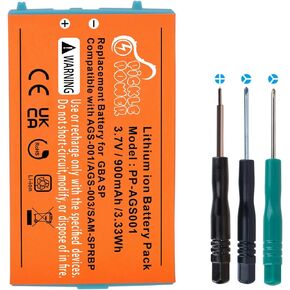 Pickle Power GBA SP Battery Replacement, 900mAh Battery with Tool Kit Compatible with Nintendo Gameboy Advance SPAGS-001, AGS-001, SAM-SPRBP in Saudi Arabia