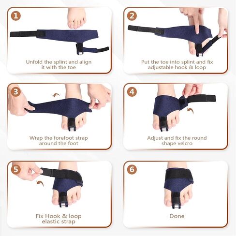 Toe Straightener, Hammer Toe Corrector for Women and Men, Toe Splint for Broken toe, Claw Toe, Bent Toe, Crooked Toe, Curled toe, Mallet Toe, Toe Brace for Second Toe to Pinky Toe Support in Saudi Arabia