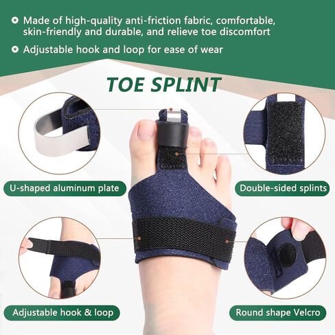 Toe Straightener, Hammer Toe Corrector for Women and Men, Toe Splint for Broken toe, Claw Toe, Bent Toe, Crooked Toe, Curled toe, Mallet Toe, Toe Brace for Second Toe to Pinky Toe Support in Saudi Arabia