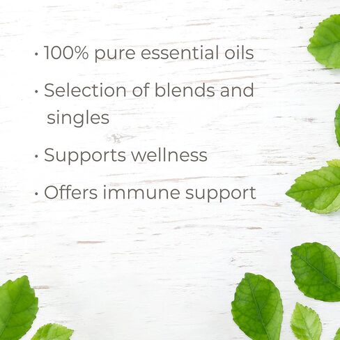 Plant Therapy Wellness Essential Oil Gift Set 10 mL (1/3 oz) Each Set Includes: Germ Fighter, Immune-Aid, Respir-Aid, Blues Buster, Eucalyptus and Oregano in Saudi Arabia