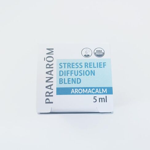 Pranarom - Aromacalm Stress Relief Diffusion Blend (5ml) - Orange, Bergamot, Lavender, Ylang Ylang - Essential Oil for Stress Relief & Mental Wellness | USDA and ECOCERT Certified Organic in Kuwait