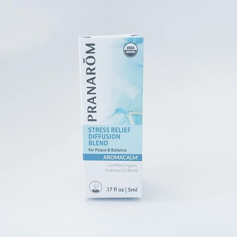 Pranarom - Aromacalm Stress Relief Diffusion Blend (5ml) - Orange, Bergamot, Lavender, Ylang Ylang - Essential Oil for Stress Relief & Mental Wellness | USDA and ECOCERT Certified Organic in Kuwait