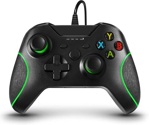 Zamia وحدة تحكم سلكية لأجهزة Xbox One، وحدة تحكم عصا التحكم باللون الأسود لأجهزة Xbox One/Series X/S/PC Windows مع مقبس صوت 3.5 مم in Kuwait