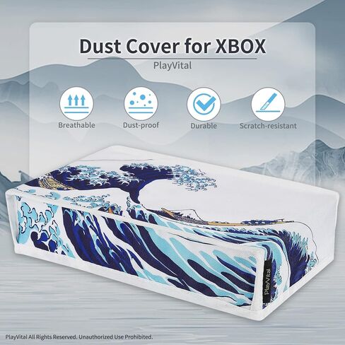 غطاء غبار من النايلون الأسود من PlayVital لوحدة تحكم Xbox Series S، واقي من الغبار ببطانة ناعمة وأنيقة، غطاء مقاوم للماء مضاد للخدش لوحدة تحكم Xbox Series S in Kuwait