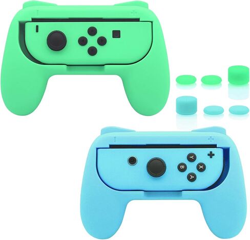 FASTSNAIL Switch Controller Grips for Nintendo Switch/OLED for JoyCons | Wear-Resistant Switch Controllers Holder Handle Kit, Ergonomic Design, 6 Non-Slip Thumb Grip Caps for Joycon 1 Accessories in Kuwait