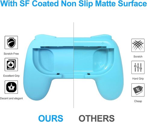 FASTSNAIL Switch Controller Grips for Nintendo Switch/OLED for JoyCons | Wear-Resistant Switch Controllers Holder Handle Kit, Ergonomic Design, 6 Non-Slip Thumb Grip Caps for Joycon 1 Accessories in Kuwait