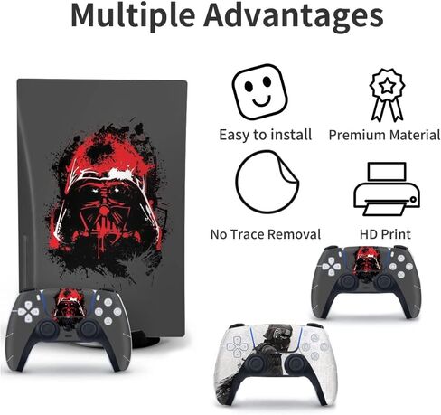 Toxxos PS5 Skin Disc Edition Anime وحدة التحكم ووحدة التحكم غطاء الفينيل يلتف لإصدار قرص PlayStation 5 إصدار CD-ROM باللون الأرجواني والأخضر in Kuwait