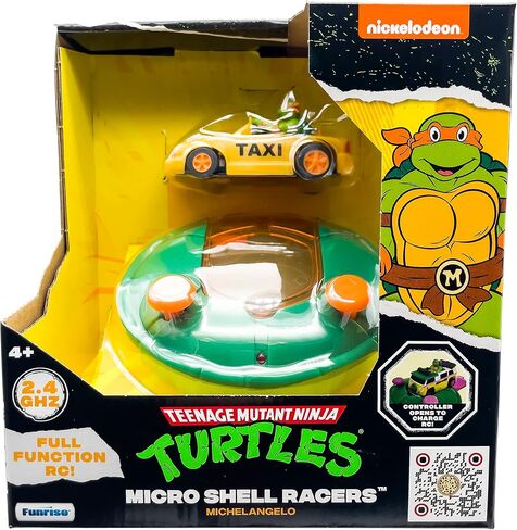 Teenage Mutant Ninja Turtles 3" Micro Shell Racers: Michelangelo RC Vehicle with Half Shell Controller, Ages 5+ in Kuwait