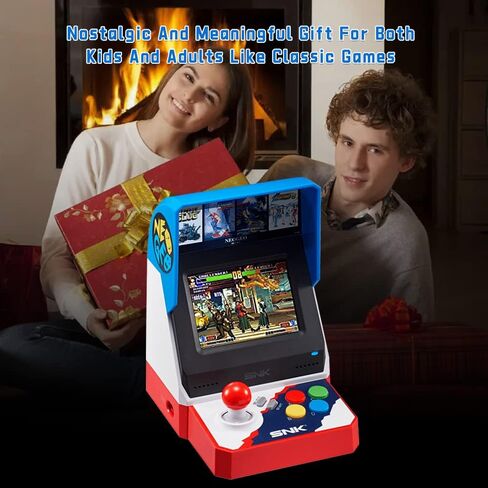 الإصدار الياباني من Neogeo Mini Arcade مع 40 لعبة SNK كلاسيكية محملة مسبقًا، وشاشة LCD مقاس 3.5 بوصة، ومنفذ HDMI ومنفذين للوحة الألعاب in Kuwait
