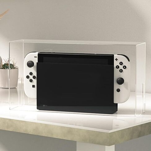 كابيلوك علبة علبة اكريليك شفافة مضادة للخدش من الغبار وحامل خرطوشة متوافقة مع نينتندو سويتش مع حافظة عرض شفافة in Kuwait