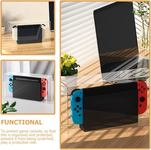 كابيلوك علبة علبة اكريليك شفافة مضادة للخدش من الغبار وحامل خرطوشة متوافقة مع نينتندو سويتش مع حافظة عرض شفافة in Kuwait