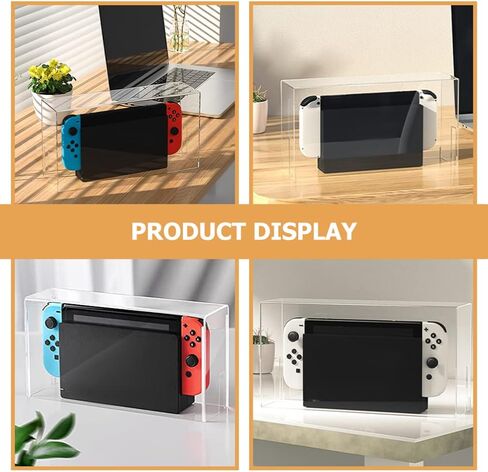 كابيلوك علبة علبة اكريليك شفافة مضادة للخدش من الغبار وحامل خرطوشة متوافقة مع نينتندو سويتش مع حافظة عرض شفافة in Kuwait