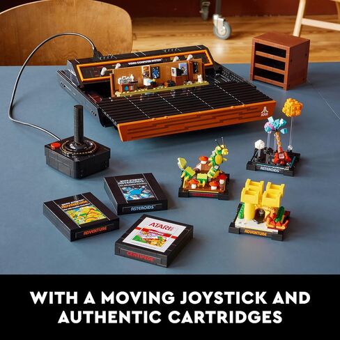 مجموعة بناء LEGO Icons Atari 2600 10306 - وحدة تحكم ألعاب فيديو قديمة ونسخ طبق الأصل من خرطوشة الألعاب، تتميز بمجسم صغير وعصا تحكم، هدية حنين إلى الثمانينيات للاعبين والكبار in Saudi Arabia