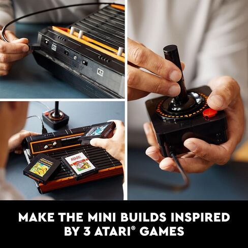 مجموعة بناء LEGO Icons Atari 2600 10306 - وحدة تحكم ألعاب فيديو قديمة ونسخ طبق الأصل من خرطوشة الألعاب، تتميز بمجسم صغير وعصا تحكم، هدية حنين إلى الثمانينيات للاعبين والكبار in Saudi Arabia