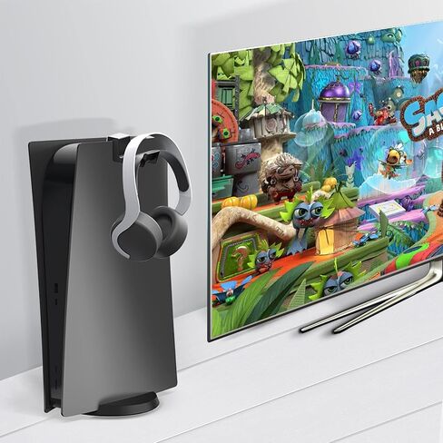 حامل سماعات الرأس NexiGo PS5، [تصميم بسيط] حامل سماعات رأس صغير مع شريط داعم، لسماعات ألعاب Sony Playstation 5، أبيض in Saudi Arabia