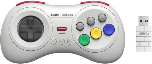 8Bitdo M30 2.4G Wireless Gamepad for Sega Genesis Mini and Mega Drive Mini and Switch with 6-Button Layout (Black) in Saudi Arabia
